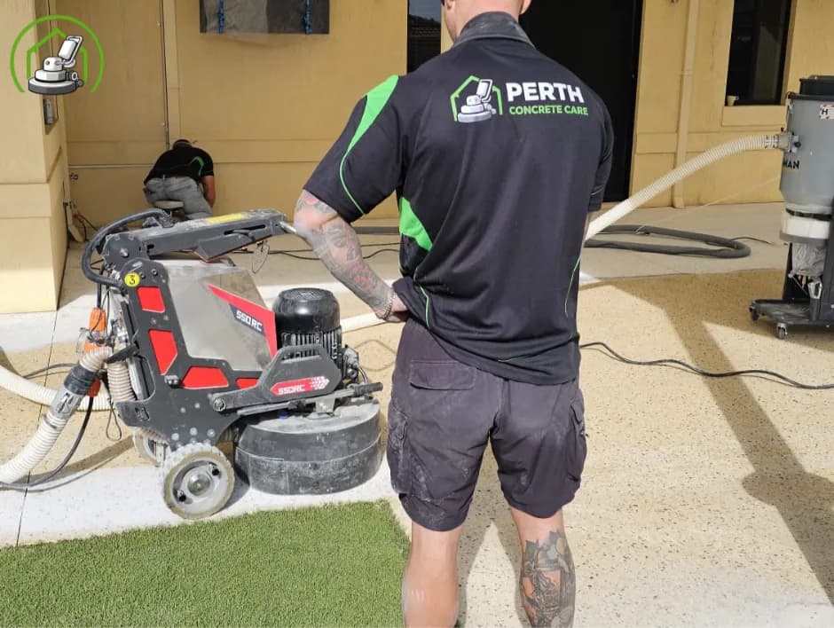 Grind and seal concrete floor in Noranda, Perth