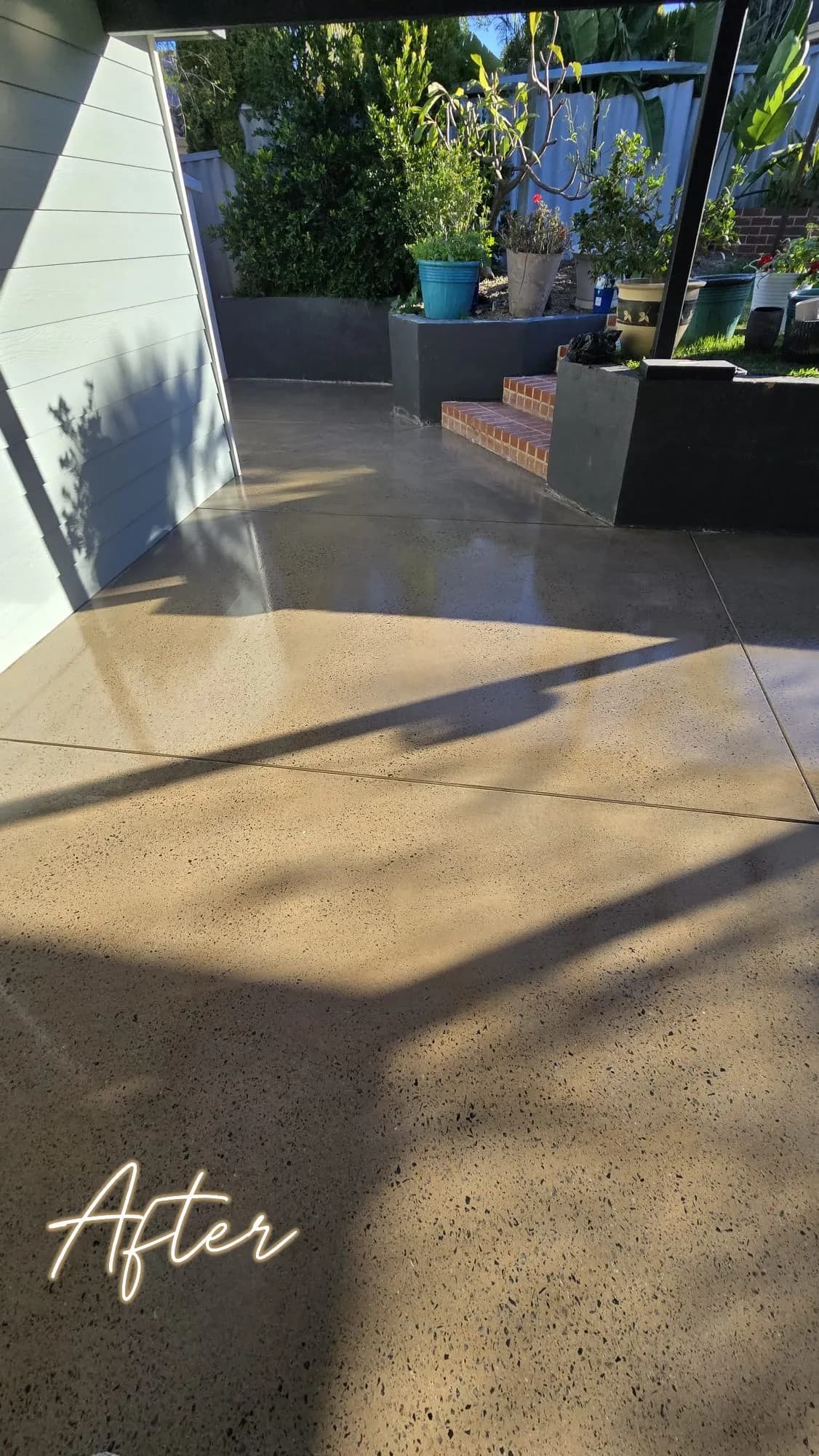 Concrete slab in Woodvale diamond-ground then honed and sealed by Perth Concrete Care