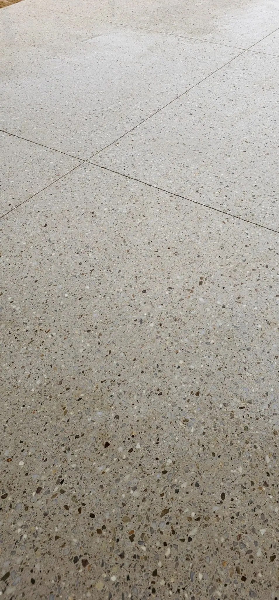 Honed concrete patio with sealed finish in Willetton, Perth